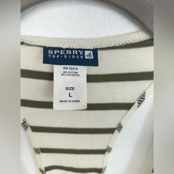 SPERRY Nautical Sequin Racerback Flowy Tank Dress L - Picture 2 of 5